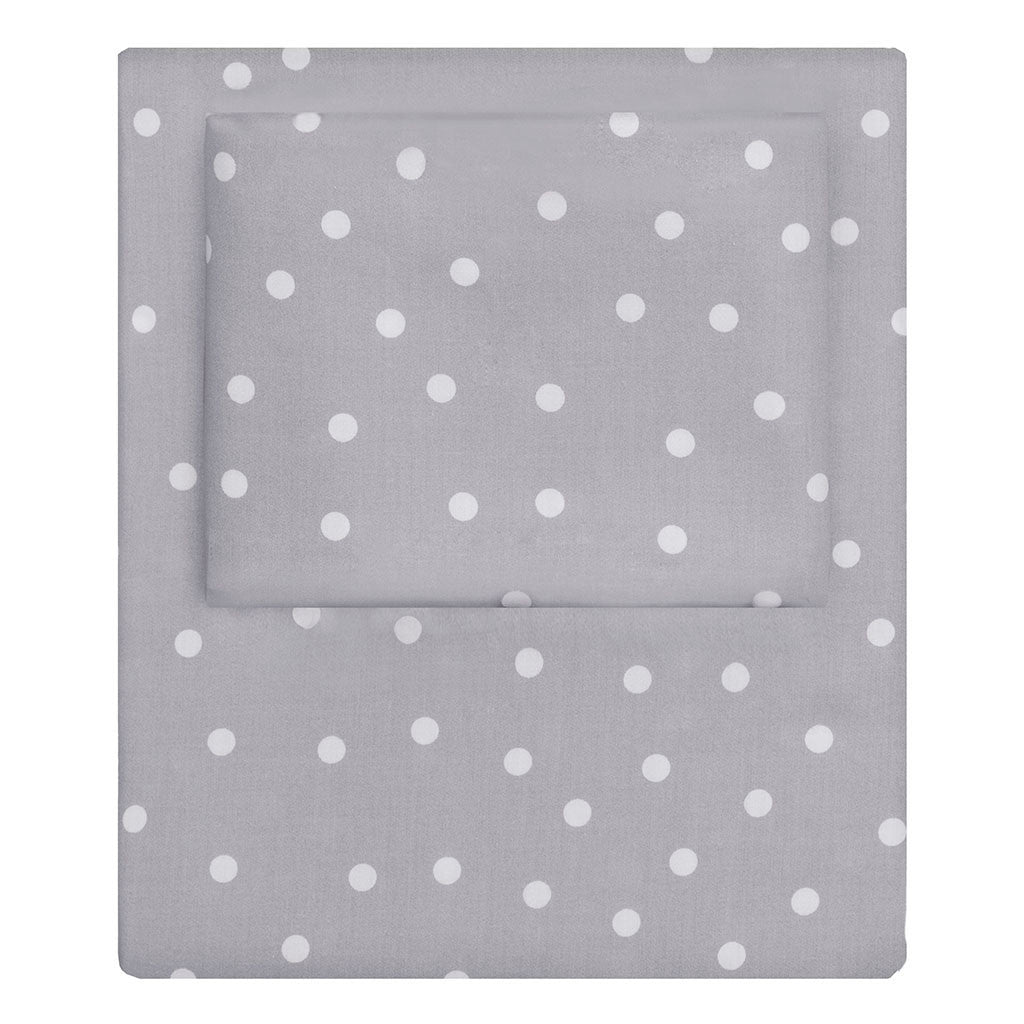 Bedroom inspiration and bedding decor | Grey Polka Dots Flat Sheets | Crane and Canopy