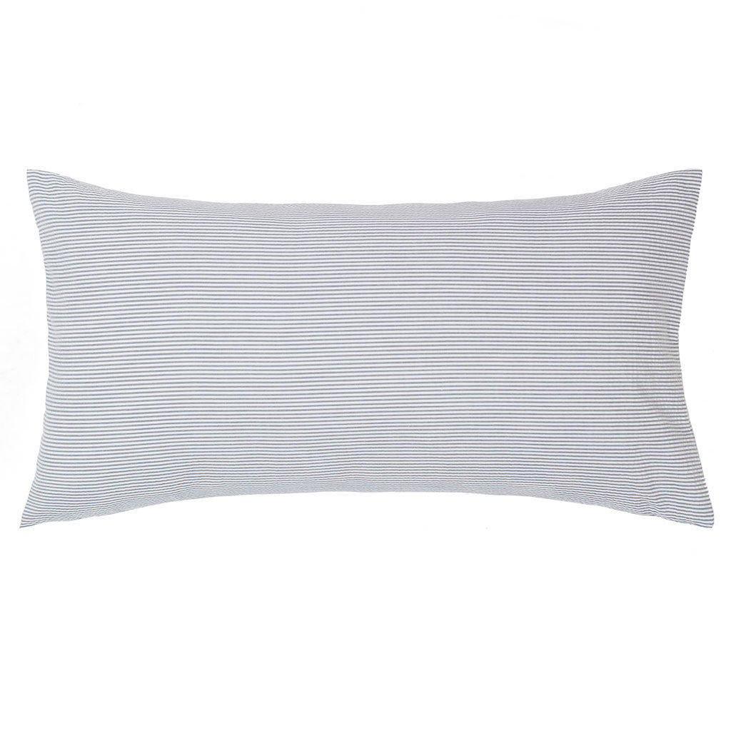 Bedroom inspiration and bedding decor | Grey Seersucker Throw Pillow Duvet Cover | Crane and Canopy