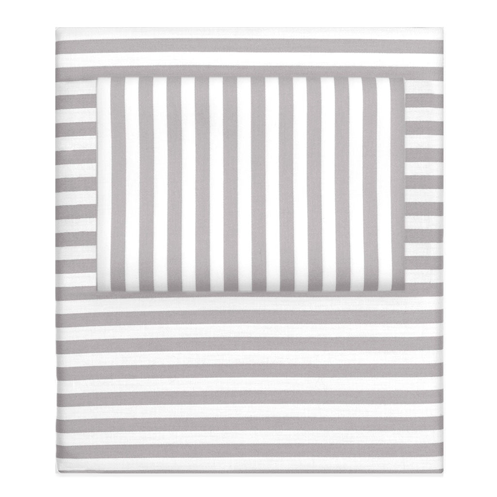 Bedroom inspiration and bedding decor | Grey Striped Sheet Set  (Fitted, Flat, & Pillow Cases)s | Crane and Canopy