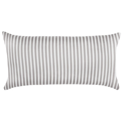 Grey Striped Throw Pillow