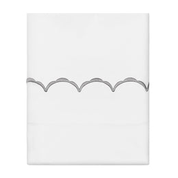 Grey Wavelet Embroidered Pillowcase Pair