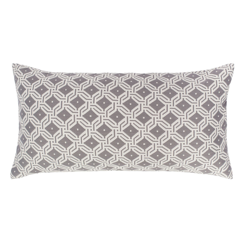 Bedroom inspiration and bedding decor | Grey and White Diamond Circlet Throw Pillow Duvet Cover | Crane and Canopy