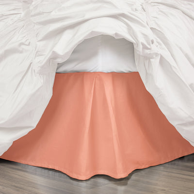 Guava Pleated Bed Skirt