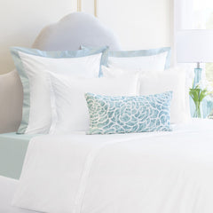 Bedroom inspiration and bedding decor | Soft White Hayes Sierra Nova Duvet Cover | Crane and Canopy