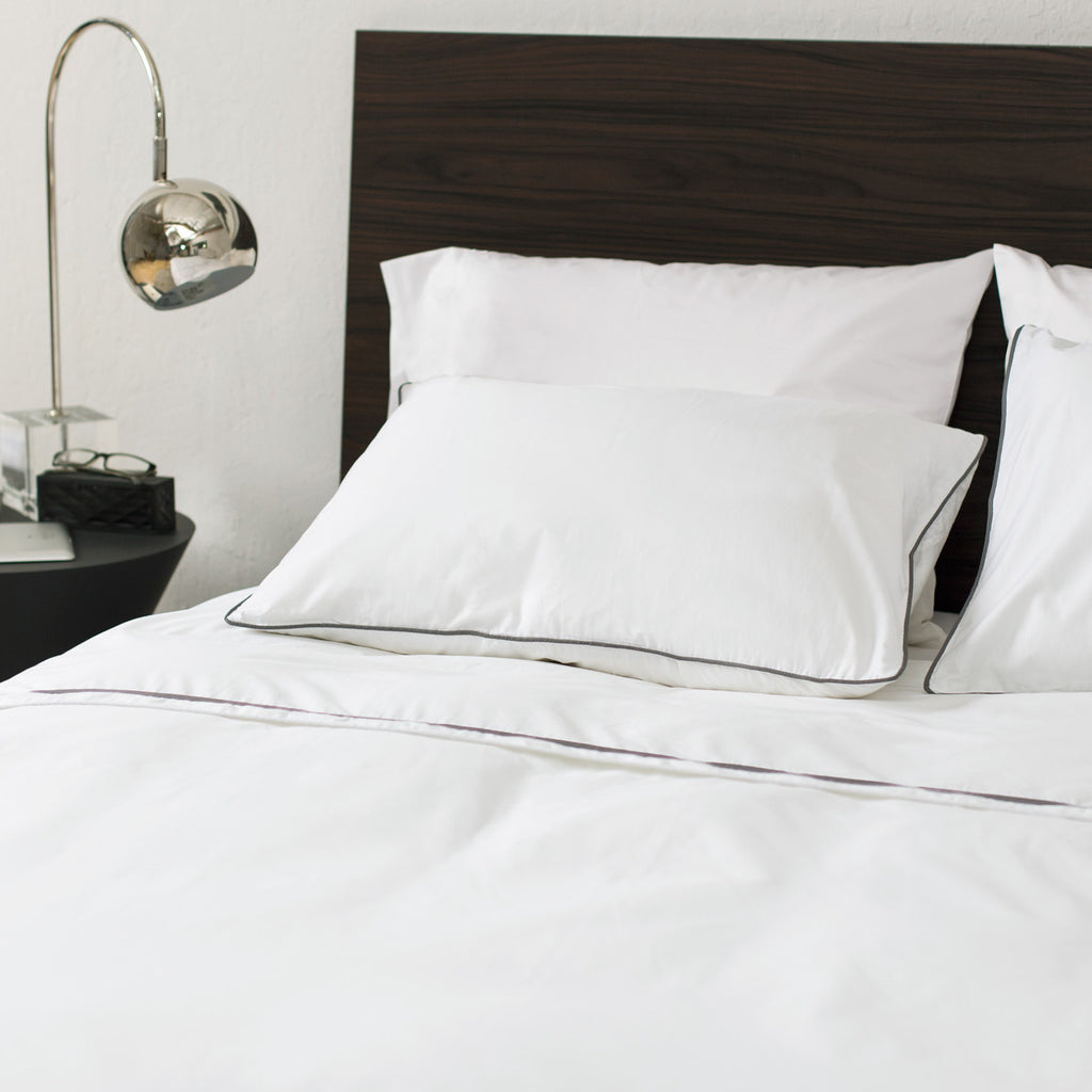 Bedroom inspiration and bedding decor | Soft White Hayes Nova Duvet Cover Duvet Cover | Crane and Canopy