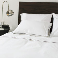 Bedroom inspiration and bedding decor | Soft White Hayes Nova Duvet Cover | Crane and Canopy