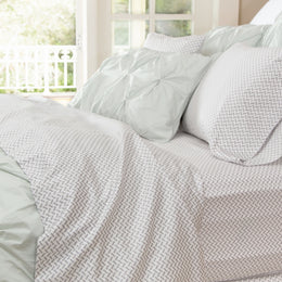 Grey Herringbone Flat Sheet
