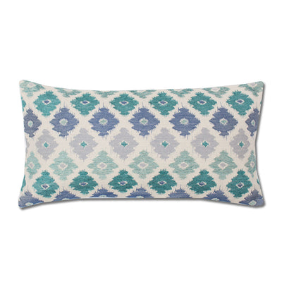 Teal Flowers Throw Pillow