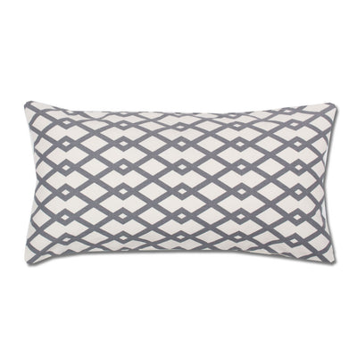 Grey Geometric Throw Pillow
