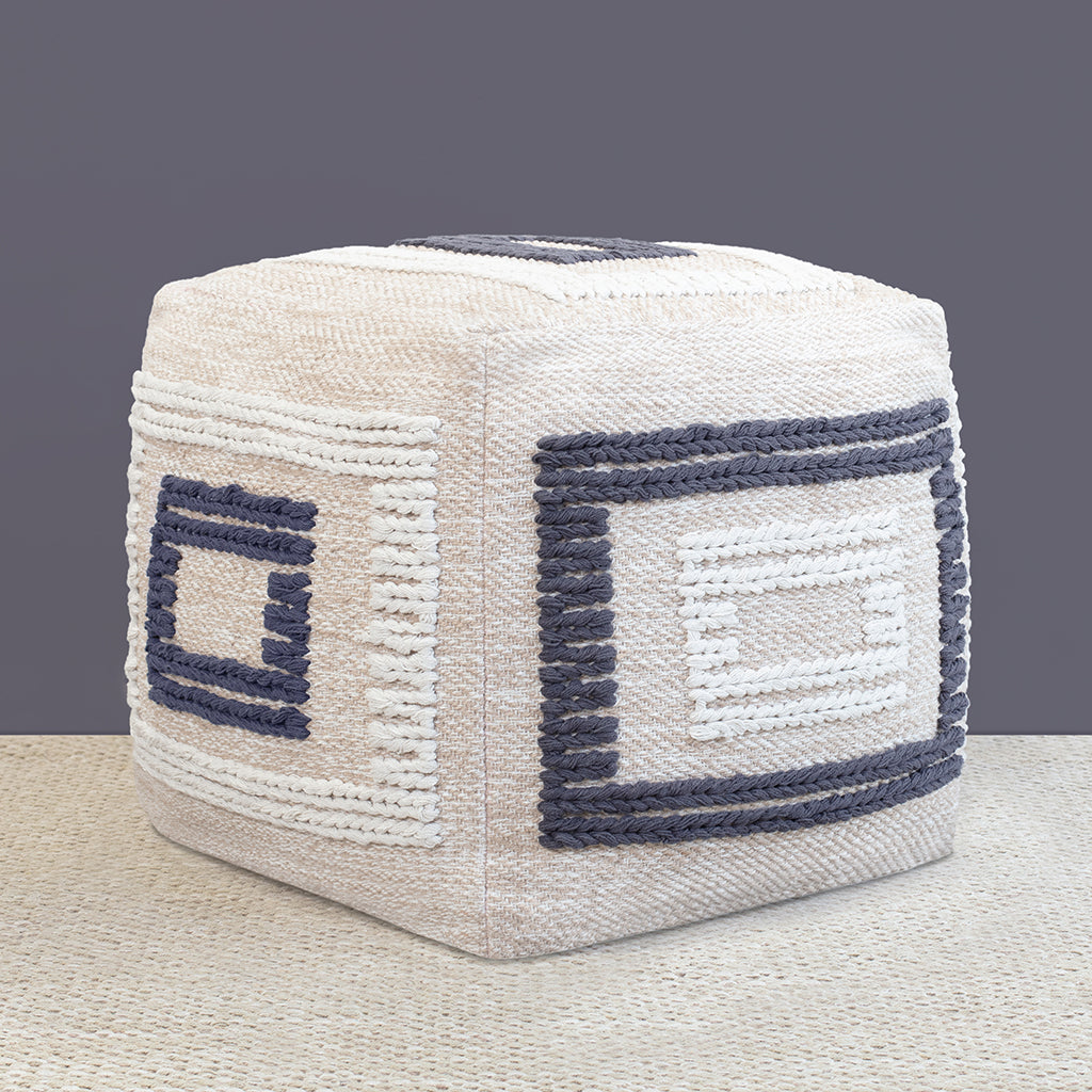 Bedroom inspiration and bedding decor | The Knitted Braided Box Pouf Duvet Cover | Crane and Canopy