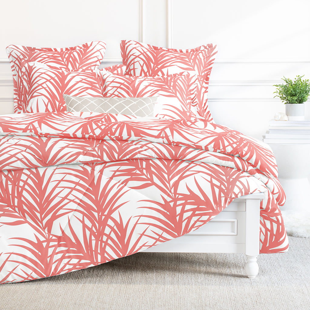 Bedroom inspiration and bedding decor | Laguna Coral Comforter Duvet Cover | Crane and Canopy