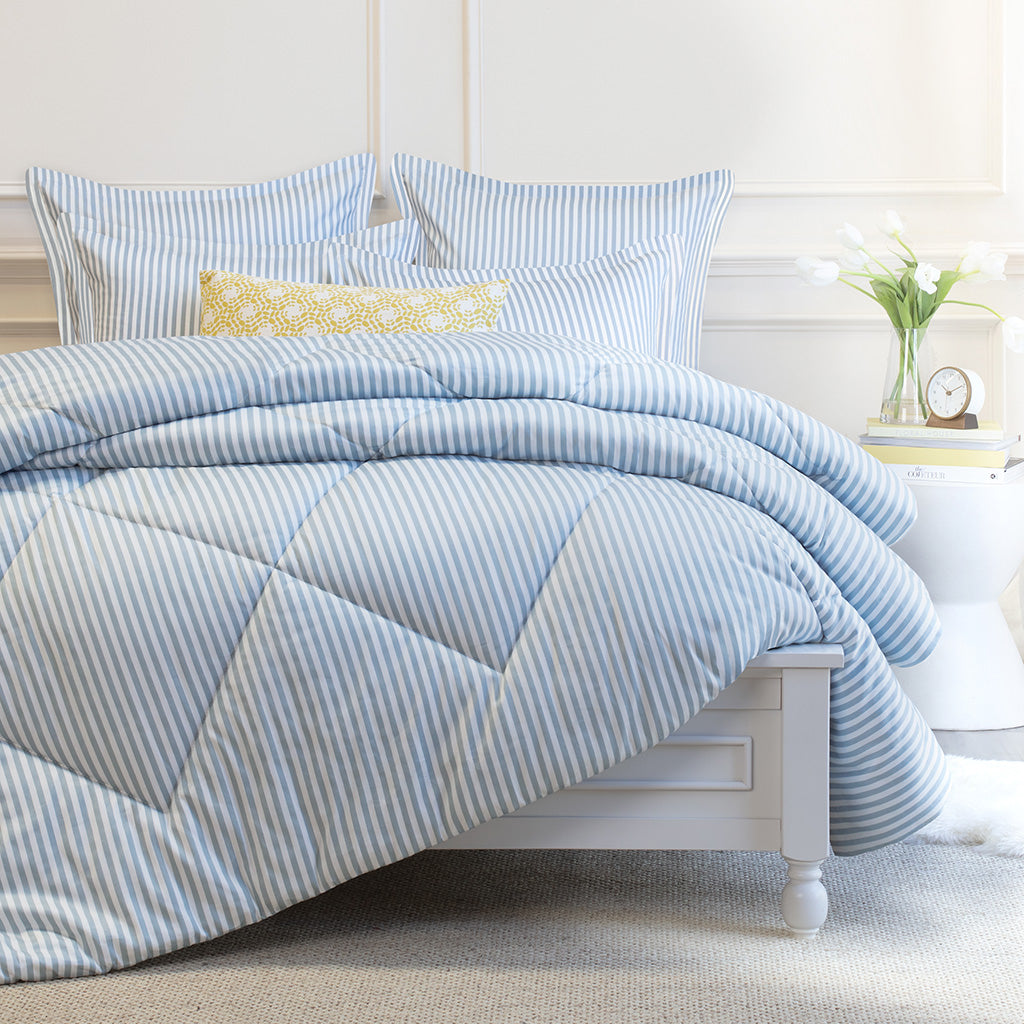 Bedroom inspiration and bedding decor | Larkin French Blue Comforter Duvet Cover | Crane and Canopy