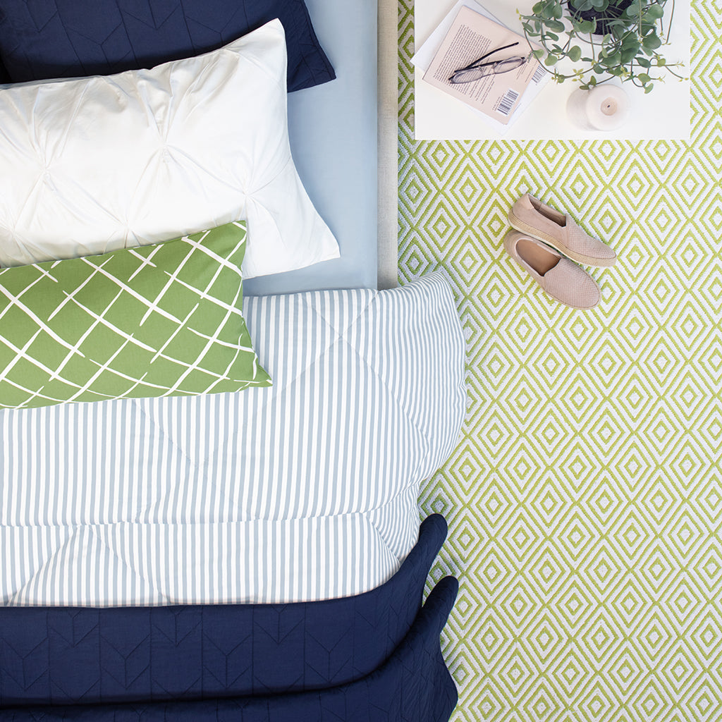 Navy Blue Chevron Quilt