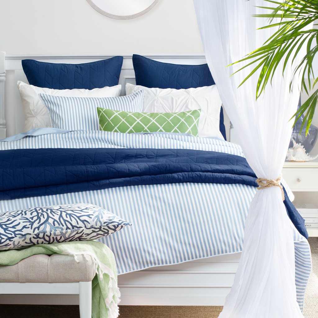 Navy Blue Chevron Quilt