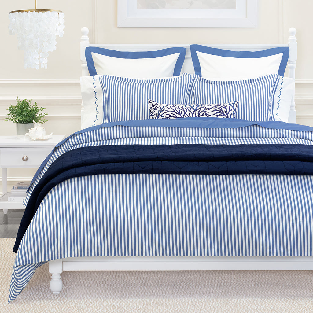Bedroom inspiration and bedding decor | Capri Blue Larkin Euro Sham Duvet Cover | Crane and Canopy