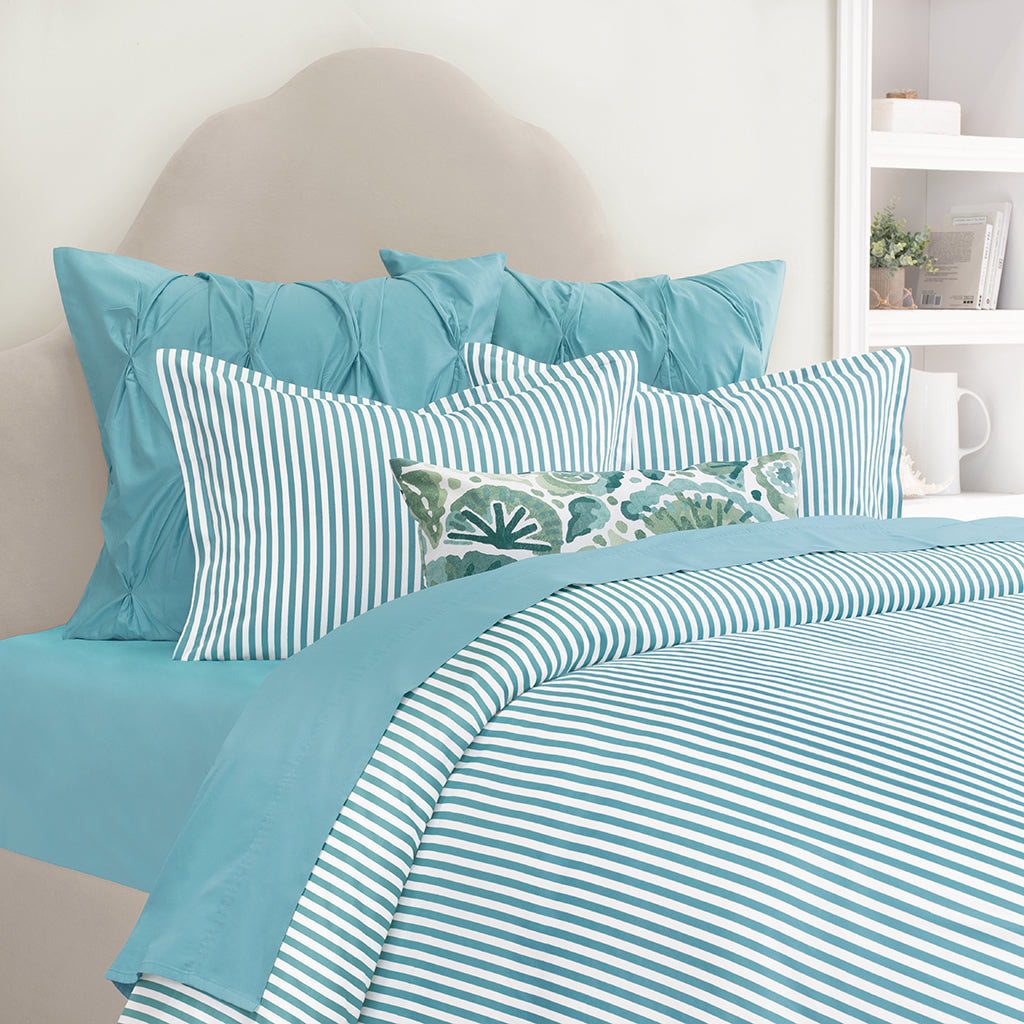 Bedroom inspiration and bedding decor | Turquoise Larkin Duvet Cover Duvet Cover | Crane and Canopy