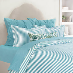 Bedroom inspiration and bedding decor | Turquoise Larkin Duvet Cover | Crane and Canopy