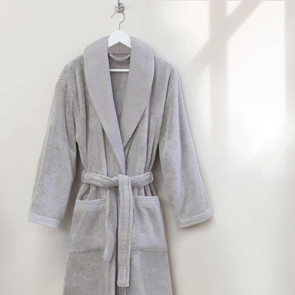 Bedroom inspiration and bedding decor | The Light Grey Plush Cotton Bathrobe Duvet Cover | Crane and Canopy