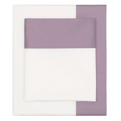 Lilac Purple Border Sheet Set  (Fitted, Flat, & Pillow Cases)
