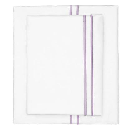 The Lilac Purple Lines Embroidered Sheet Set