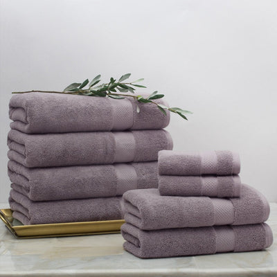 American Soft Linen Bath Towels 100% Turkish Cotton 4 Piece Luxury Bath  Towel Sets for Bathroom - Violet Purple