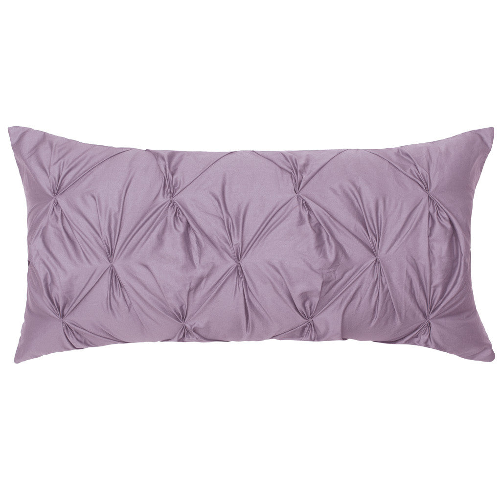 Bedroom inspiration and bedding decor | Lilac Pintuck Throw Pillow Duvet Cover | Crane and Canopy
