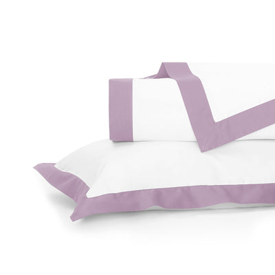 White and Light Purple Duvet | The Linden Lilac | Crane & Canopy