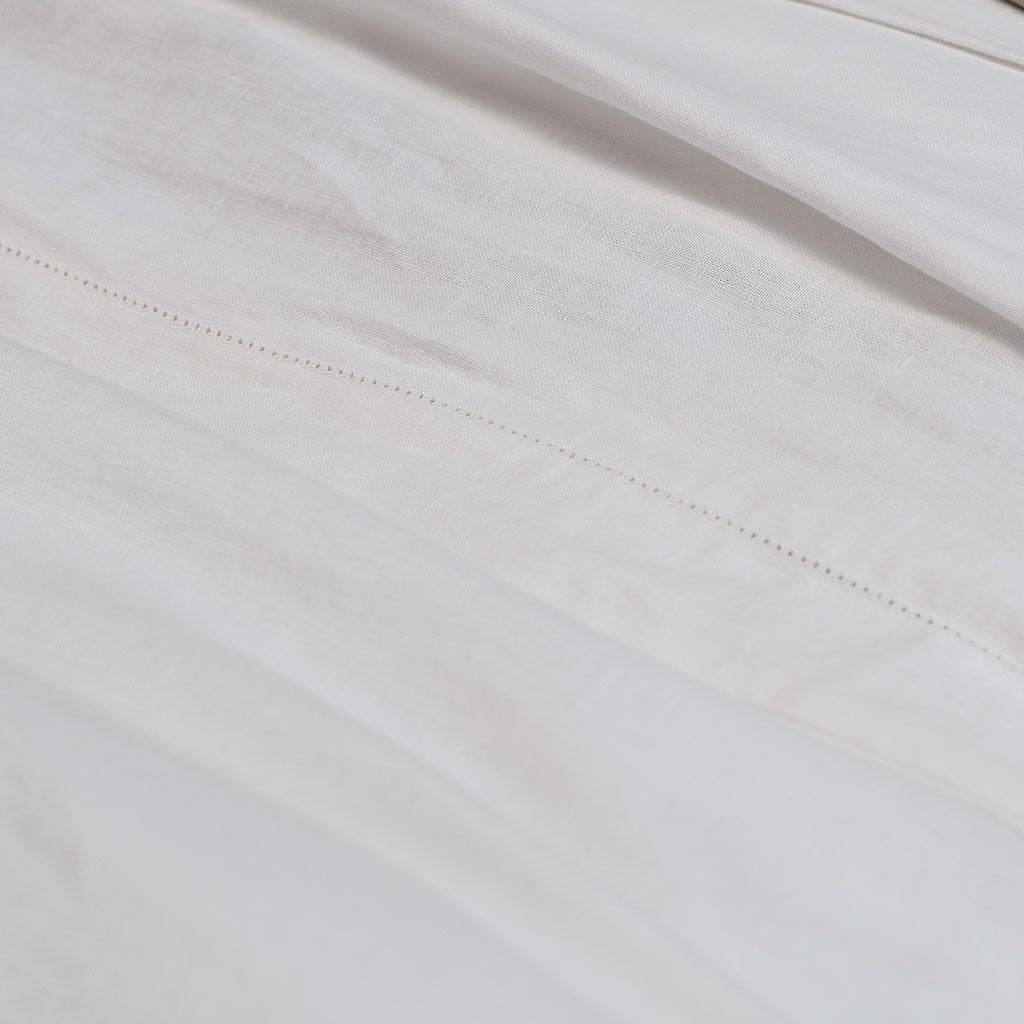 White Belgian Flax Linen Sheet Set (Fitted, Flat, & Pillow Cases)