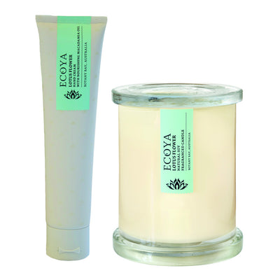 Lotus Flower Soy Candle & Lotion Set