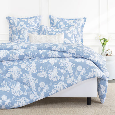 Cornflower blue shop pillow shams