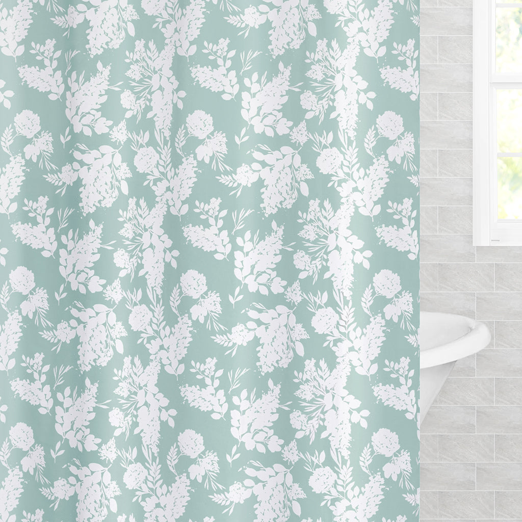 Bedroom inspiration and bedding decor | Madison Seafoam Green Shower Curtain Duvet Cover | Crane and Canopy