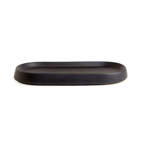 Matte Black Ceramic Bath Accessories, Tray Crane & Canopy