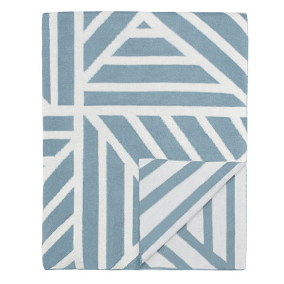French Blue Maze Throw