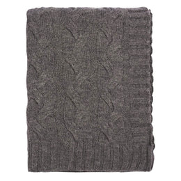 The Dark Grey Merino Wool Throw