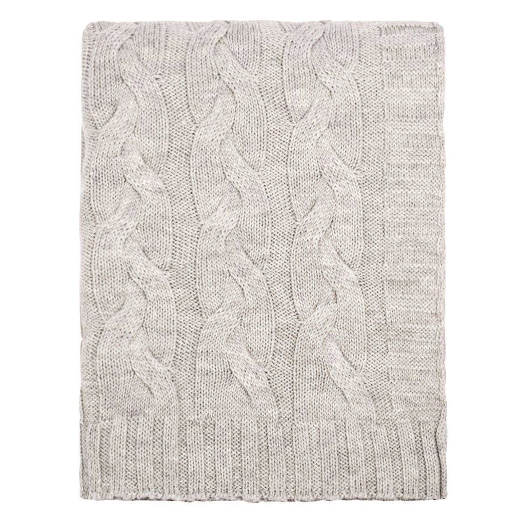The Light Grey Merino Wool Throw