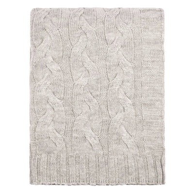 Light Grey Merino Wool Throw