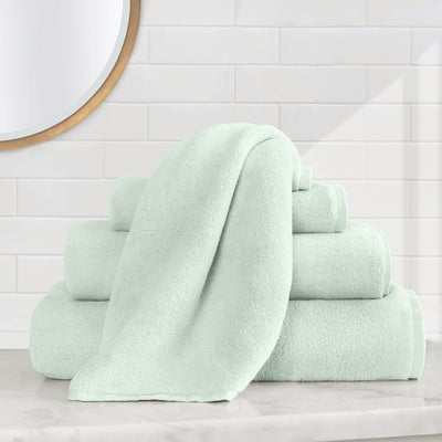 Plush Mint Green Towel Essentials Bundle (2 Wash + 2 Hand + 2 Bath Towels)