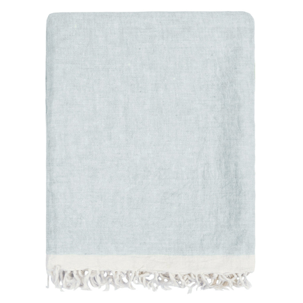 Bedroom inspiration and bedding decor | The Mist Solid Linen Throw | Crane and Canopy