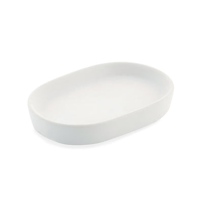 Modern Matte White Ceramic Bath Accessories, Soap Dish