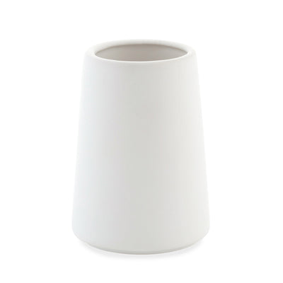 Modern Matte White Ceramic Bath Accessories, Toothbrush Holder