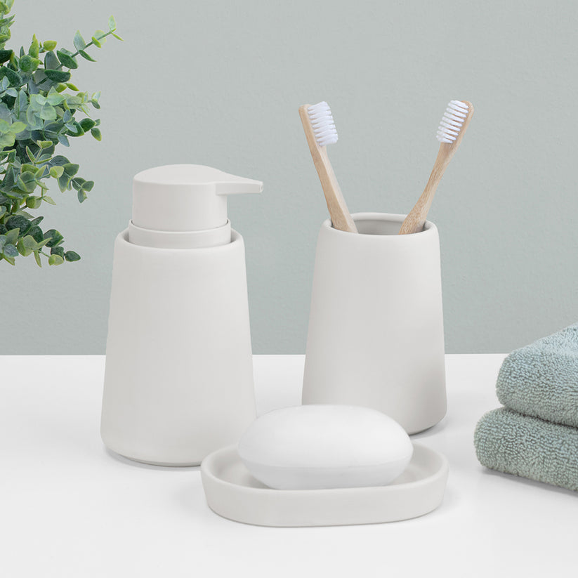 Modern Matte White Ceramic Bath Accessories, Soap/Lotion Pump – Crane ...