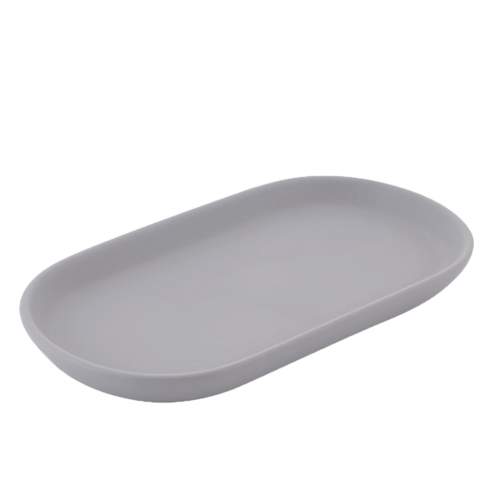 Bedroom inspiration and bedding decor | Modern Matte Light Grey Ceramic Bath Accessories, Tray Duvet Cover | Crane and Canopy