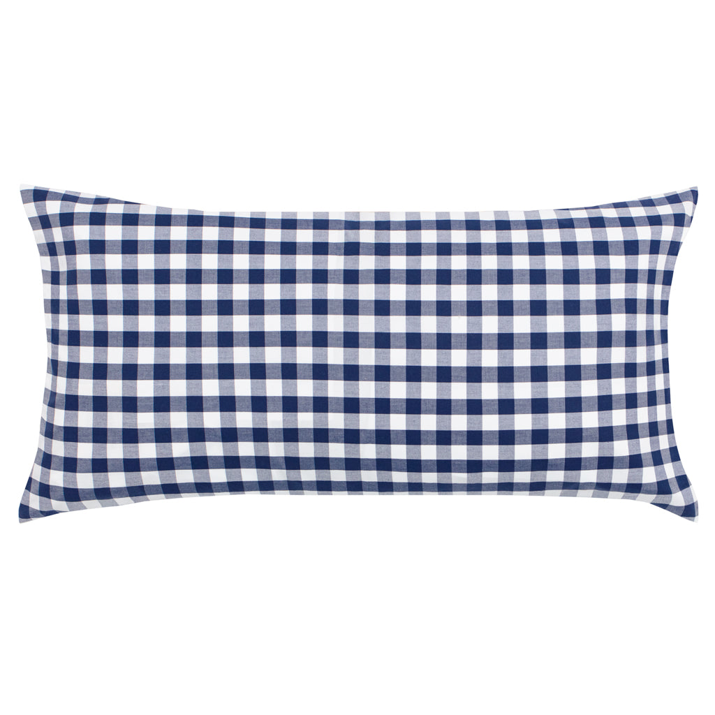 Bedroom inspiration and bedding decor | The Navy Blue Small Gingham Throw Pillow Duvet Cover | Crane and Canopy