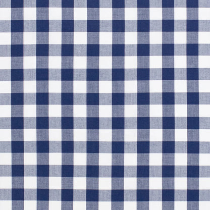 Navy Blue Small Gingham Flat Sheet