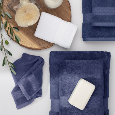 Classic Navy Towel Essentials Bundle (2 Wash + 2 Hand + 2 Bath Towels)