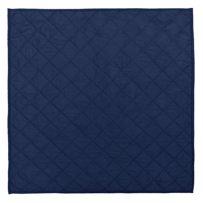 Navy Blue Diamond Quilt Euro Sham