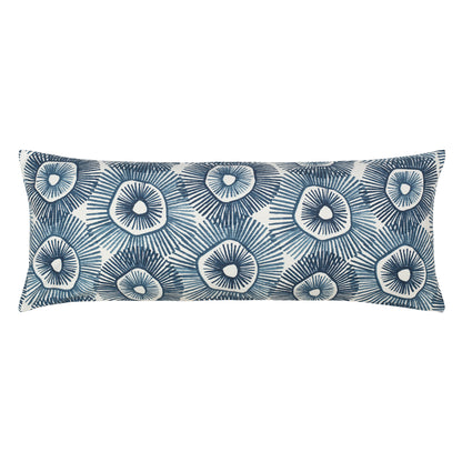 The Navy Sun Burst Extra Long Lumbar Throw Pillow