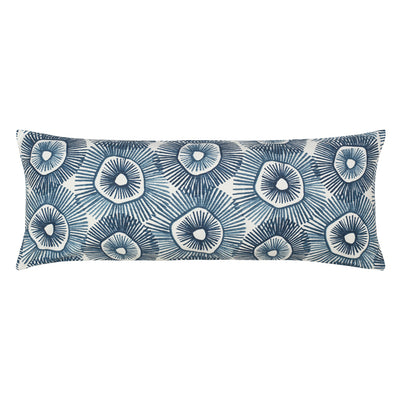 The Navy Sun Burst Extra Long Lumbar Throw Pillow