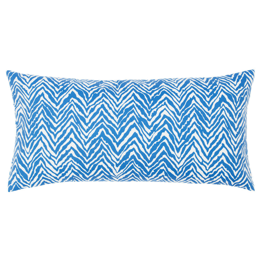 Bedroom inspiration and bedding decor | Ocean Blue Zebra Chevron Throw Pillow Duvet Cover | Crane and Canopy