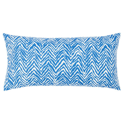 Ocean Blue Zebra Chevron Throw Pillow